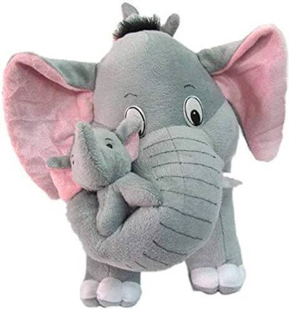Cutepie Elephant Soft Toys With 2 Babies for Kids, Birthday, for Girls (Set of 1)  - 30 cm