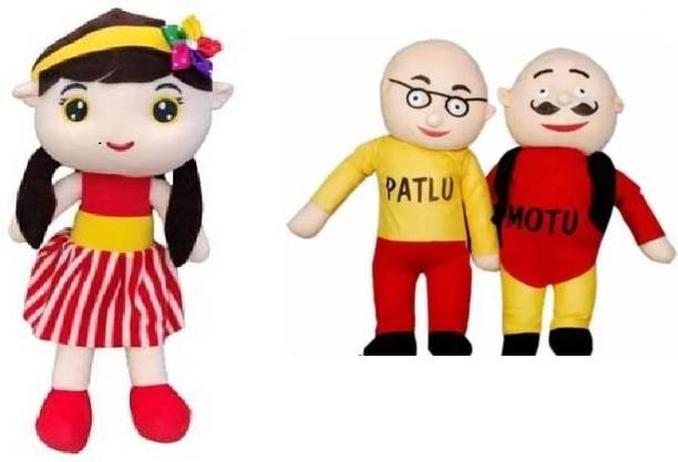 tgr cute Soft cute Motu Patlu(20cm) with Beautiful sofia dall combo for Your kids(B&G)  - 20 cm