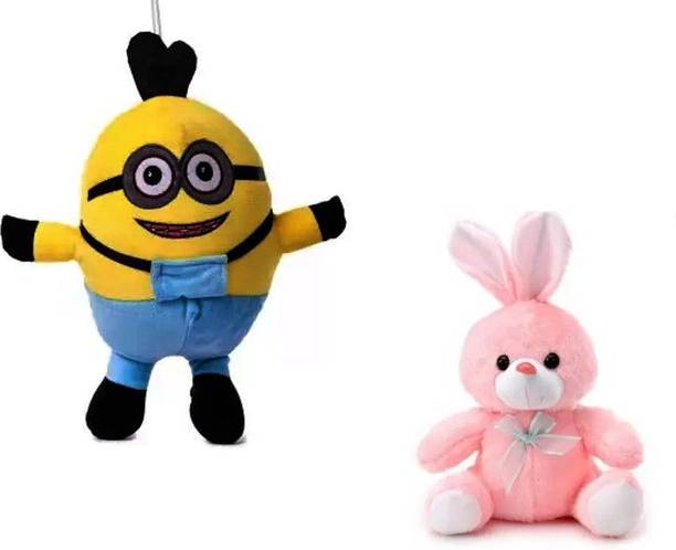 tgr cute Combo pack of Minion and Bunny  - 30 cm