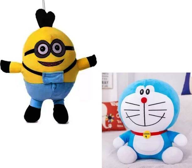 tgr cute Combo pack of Minion and Doremon Big  - 30 cm