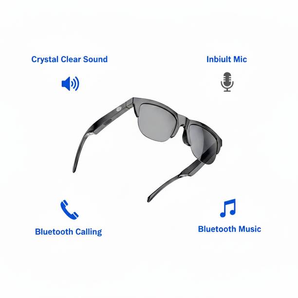 vadish Trending BLUETOOTH CALLING MUSIC SMART UV FILTERED LENSES SUNGLASS
