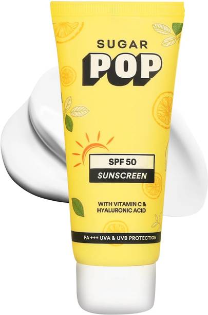 SUGAR POP Sunscreen - SPF 50 PA+++ SPF 50 Sunscreen with Vitamin C & Hyaluronic Acid 50g