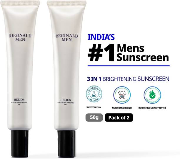 Reginald Men Sunscreen - SPF SPF 50+ PA++++ Helios Moisturising with 11 Actives Combo