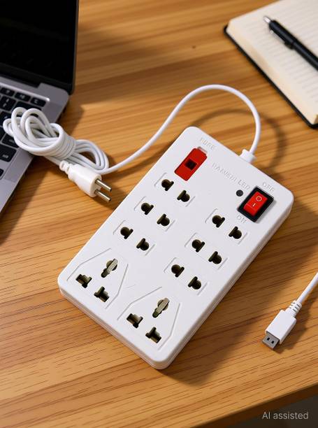 RAAMKM CB_4898_Extensionbox8 Socket 1 Switch With fuse 8 Socket Extension Boards 8  Socket Extension Boards