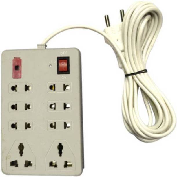 Eels CBB_1119_6 Two Pin Socket + 2 Three Pin Socket Surge Protector 8 Socket 8  Socket Extension Boards