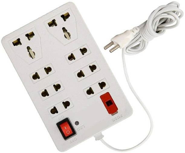 PINGA CB_4758_Mini Strip 8+2|(Cord Length:- 2m)8 Socket Extension Board 8  Socket Extension Boards