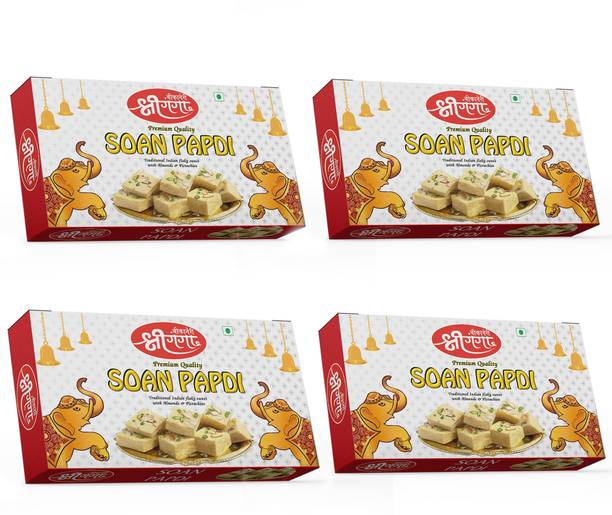 Bikaneri Shree Ganga Soft and Flaky Soan Papdi Bikaneri Sweet, Mithai Box