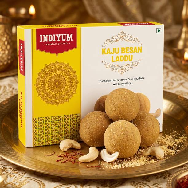 Indiyum Besan Laddu Indian Sweet made with Besan & Cashew