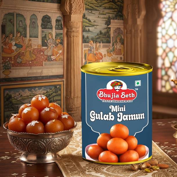 BHUJIYA SETH sweets Mini Gulab Jamun mithai 1 kg tin