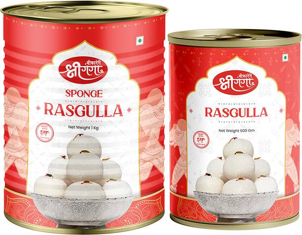 Bikaneri Shree Ganga Rasgulla 500Gm, Rasgulla 1Kg Tin