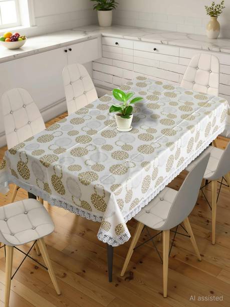 CASA FURNISHING PVC 6 Seater Floral Table Cover
