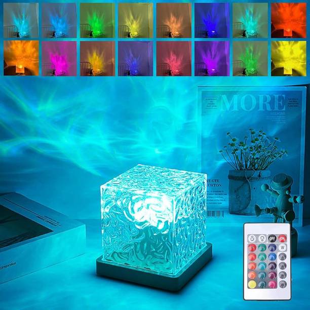 NKL BEST 3D Ocean Wave Projector Lamp Romantic LED Night Light With Remote_UE719 Table Lamp