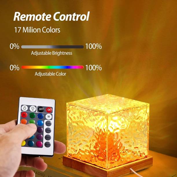 NKL BEST 3D Ocean Wave Projector Lamp Romantic LED Night Light With Remote_UE635 Table Lamp