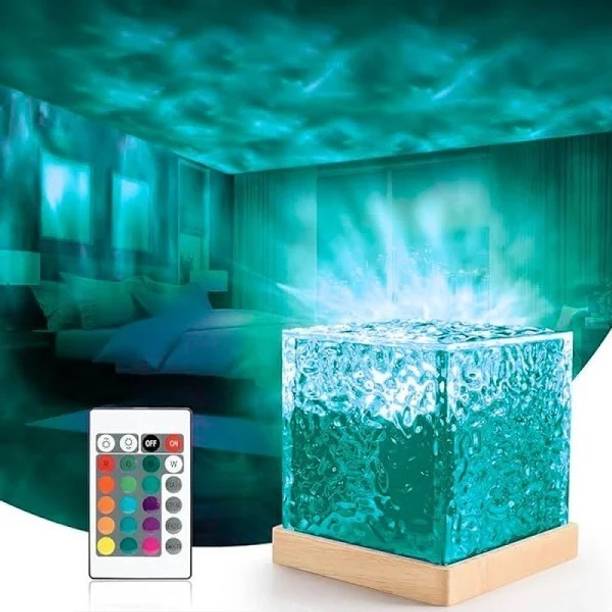 NKL BEST 3D Ocean Wave Projector Lamp Romantic LED Night Light With Remote_UE615 Table Lamp