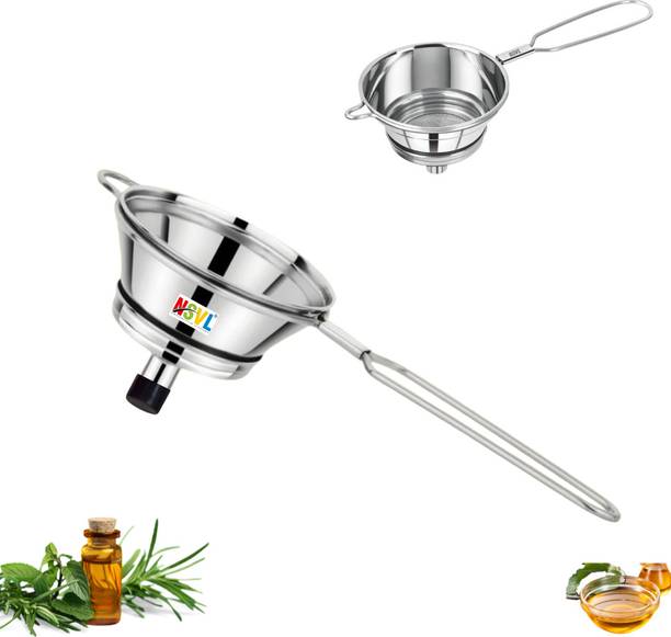 नसवल Pouring Funnel Oil Bottle Strainer Jam Filter for Kitchen,Baby Feeding Bottle चाय की चलनी