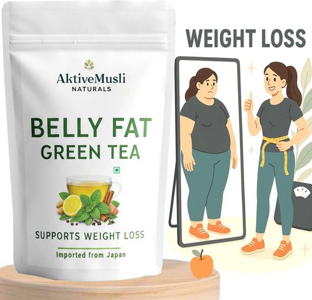 Aktivemusli Belly Fat Loss Green Tea for Improves Metabolism Slim Tea Lemon Green Tea Pouch