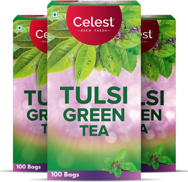 Celest Tulsi Green, 300 Tea Bags | Green Tea - Tulsi | Green Tea | Tulsi Green Tea Bags Box