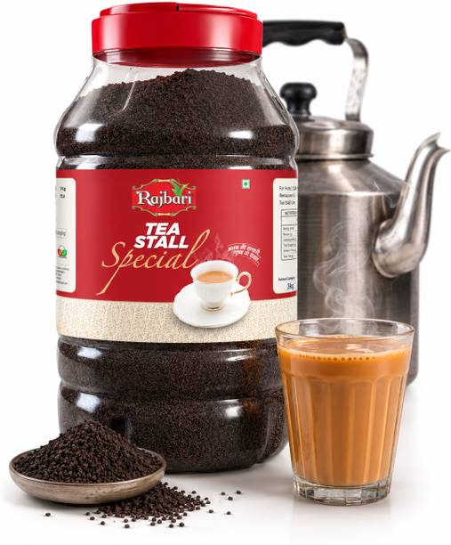 Rajbari Tea Stall Special | 3 Kg | Wholesale Pack | Super Saver | Ideal for Hotel & Cafe Plain, Unflavoured Tea Plastic Bottle