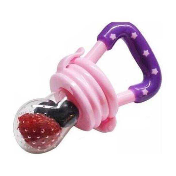 Millionminds Baby Pacifier Food Feeder | Silicone Fresh Fruit Milk Nibbler for Babies  - Silicone