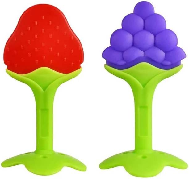 Taido Fruit Shaped Silicone Teether Organic Teething Toy Chews Nibbler for Baby Teether