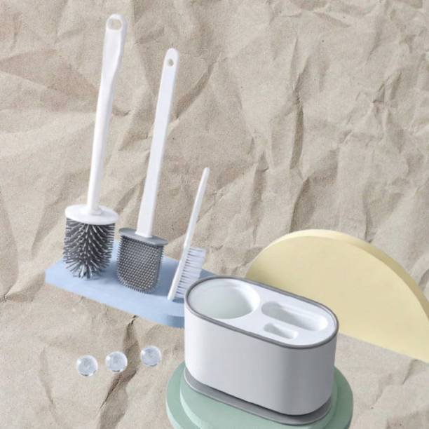 Jashikumi Slimline Silicone Scrubber with Integrated Dr...