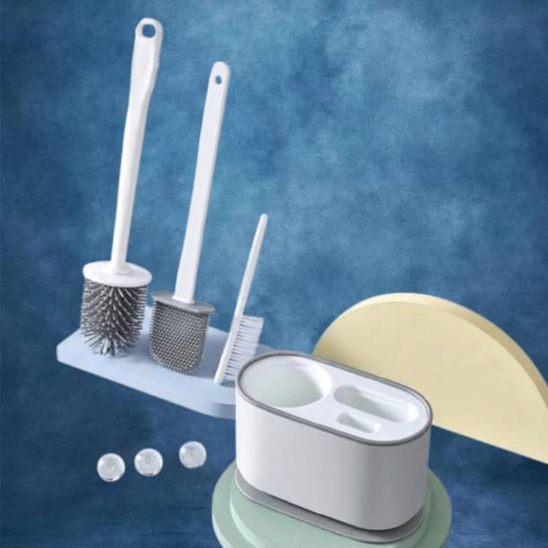 MOJNIDELI Ergonomic Silicone Bowl Scrubber with Triangu...