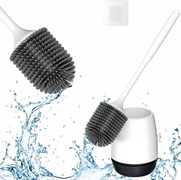 Gerimic Minimal Silicon Toilet Brush With Holder Set fo...