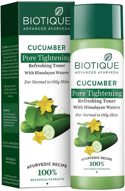 BIOTIQUE Cucumber Pore Tightening Toner|For All Skin Types | Clears & Tightens Pores Men & Women