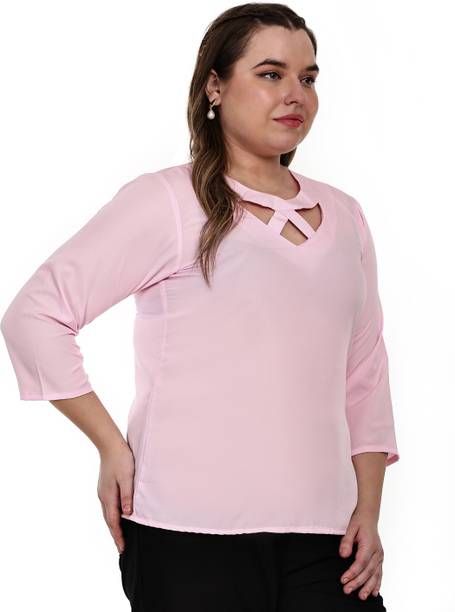 KALAKRRIES TREND Casual Solid Women Pink Top