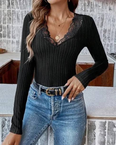 Casual Women Black Top