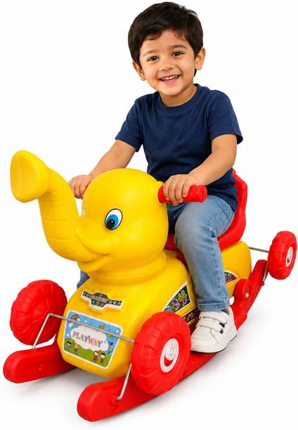 Fuddu Baby Ride-On Elephant Non-Musical Rider Toy for Toddlers CHETAK Horse Toy