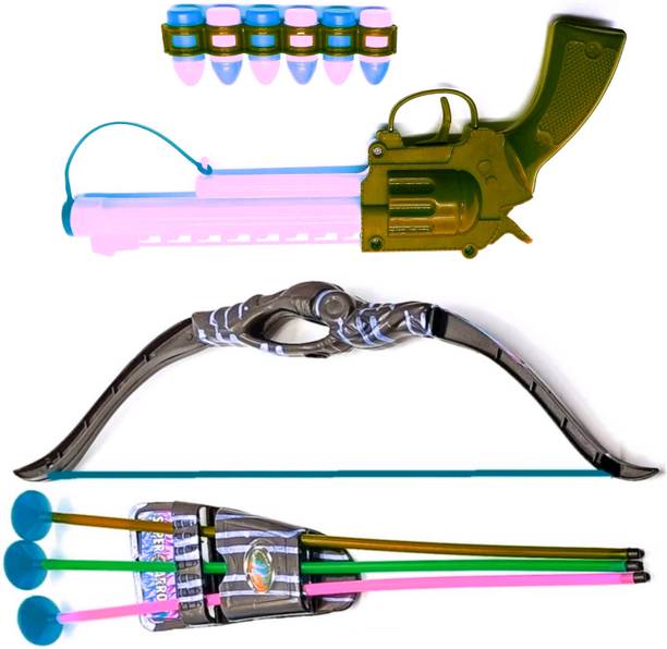 Dynamic Retail Global Gun Toys for Boys With Bullets, Archery Bow & Arrows, Blaster Guns Darts KF86 Guns & Darts