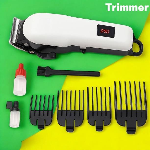 Pharaoh X142 Rechargeable Hair & Beard Trimmer | Zero-Gap Sharp Blades Trimmer 240 min  Runtime 4 Length Settings
