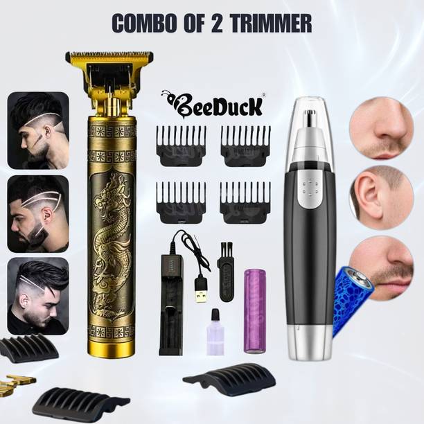 BeeDuck Men Grooming Combo Trimmer | Nose Ear Beard Hair Care Tool Trimmer 120 min Runtime 4 Length Settings