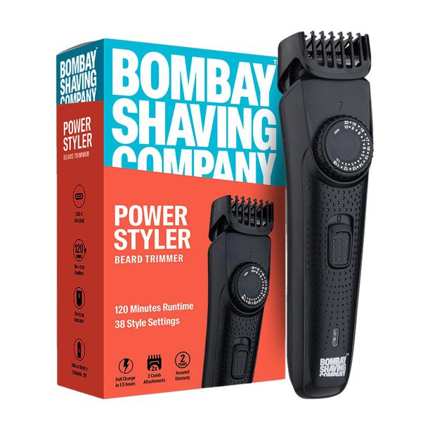 BOMBAY SHAVING COMPANY Flash Charging Men Beard Trimmer 120 min Runtime 38 Length Settings