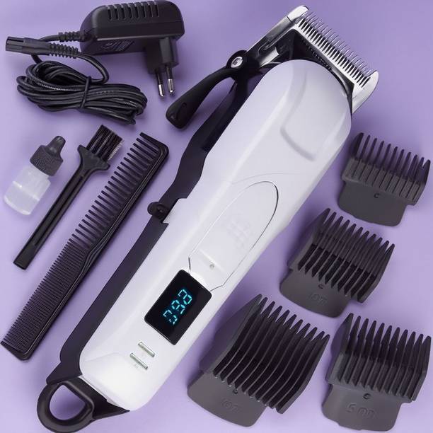 THE OM ENTERPRISE KM-809 Salon-Style Cordless Professonal TrimmerSkin-Friendly Blades A67 Fully Waterproof Trimmer 300 min Runtime 4 Length Settings