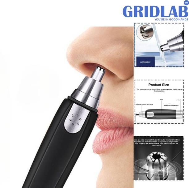 Gridlab Ear Hair Remover & Nose Hair Cliper Mini Profeshnal Trimmer 70 min  Runtime 0 Length Settings
