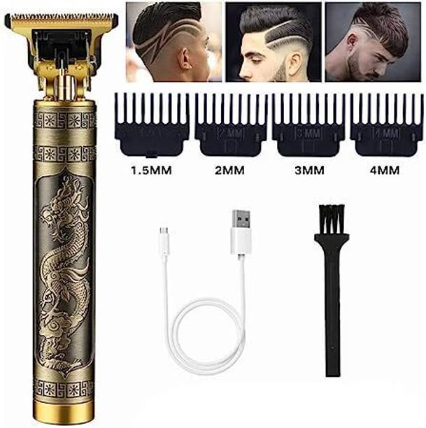 Nka Professional Maxtop t99 Golden Metal Body Trimmer Haircut Grooming Kit N161 Trimmer 60 min  Runtime 10 Length Settings
