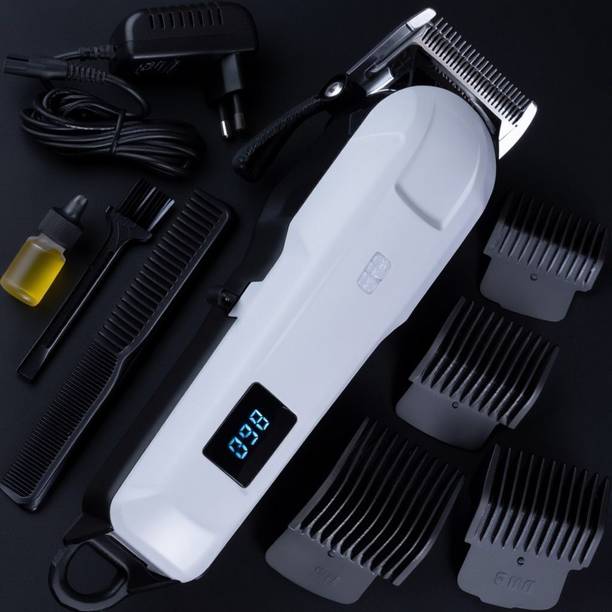 THE OM ENTERPRISE KM-809A Salon-Style Cordless Professonal TrimmerSkin-Friendly A33 Fully Waterproof Trimmer 300 min Runtime 4 Length Settings