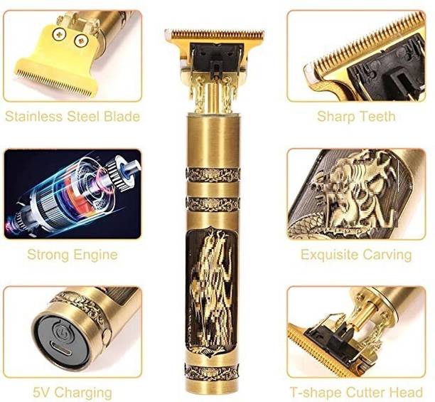 UDTA BHARAT Professional T99 Rechargeable Cordless TBlade Beard Trimmer Grooming Kit U16 Fully Waterproof Trimmer 120 min  Runtime 4 Length Settings