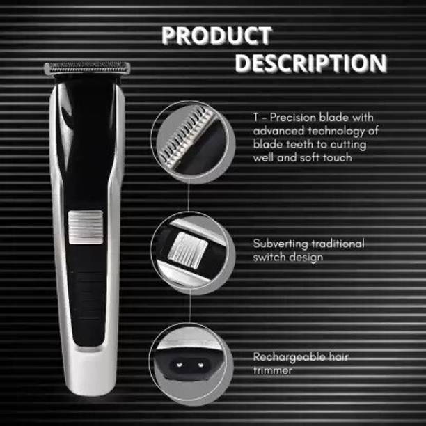 RECHOO AT 538 TRIMMER Rechargeable Professional Beard & Hair Trimmer L149 Trimmer 60 min Runtime 4 Length Settings