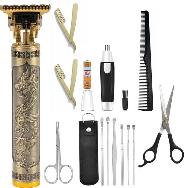 Virth 07 IN 01 Men's Personal Grooming Hair & Beard Shaving Kit With Ear Cleaning Kit, Trimmer 120 min  Runtime 0 Length Settings