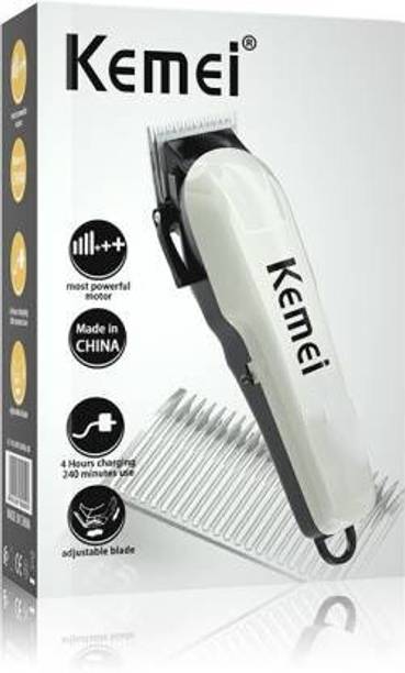 Kemei Quick Charge Battery and Power Operation Trimmer 120 min Runtime 4 Length Settings