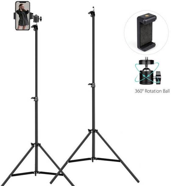 BASS BLING ®Best New Lightweight & Portable Tripod Stand with Mobile Phone Holder (BLACK) Tripod