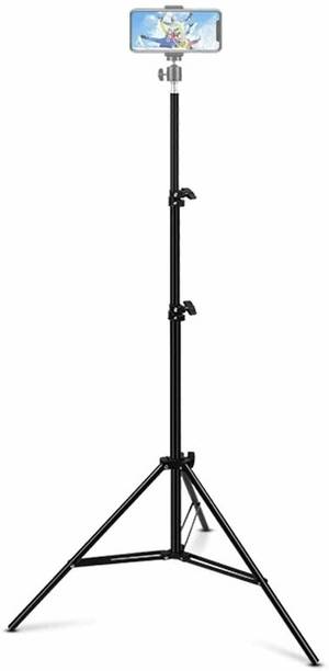 Treadmill Professional Heavy Duty Big Tripod Stand 7 Feet Tripod Stand Combo for YouTube Tiktok MX Taka tak Instagram Reels Video Shoot Live Stream Makeup & Vlogging & Mobile Phone Camera Tripod, Tripod Kit, Tripod Bracket