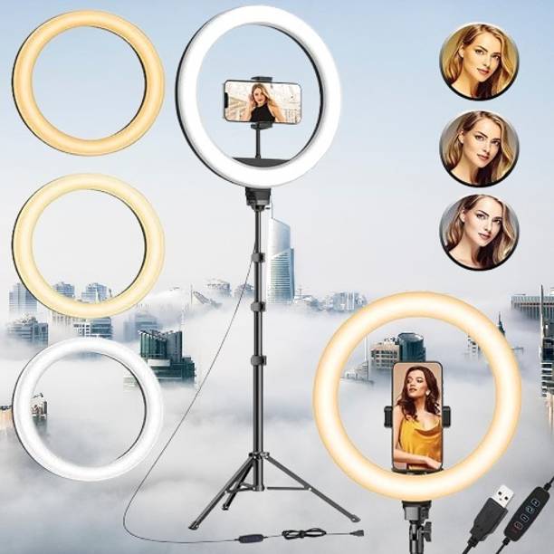 Hokti Mobile Selfie Light with Stand 7 Feet Tripod LED Selfie Light for Live Strea Flash