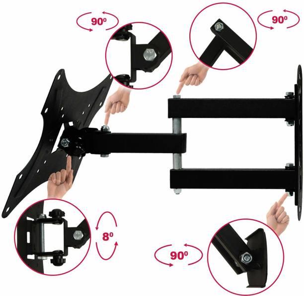 parth 24/26/32/37/40/42/43 Inches LED Wall Bracket Holder 180 degree rotation (15 Degree Tilt UP/DOWN) For MI, Realme, Oneplus, Sony, Samsung, Panasonic, LG, VU and All Brands LED,LCD,OLED,UHD,4K,Plasma,Smart TV's Suitable Tilt TV Mount