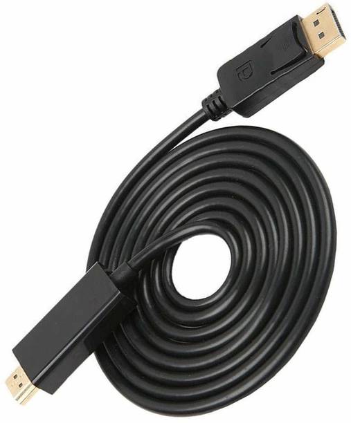 GoodsBazaar  TV-out Cable 1.6 Meter DP TO HDMI Cable Display Port Male to HDMI Male Full HD Video 1080P