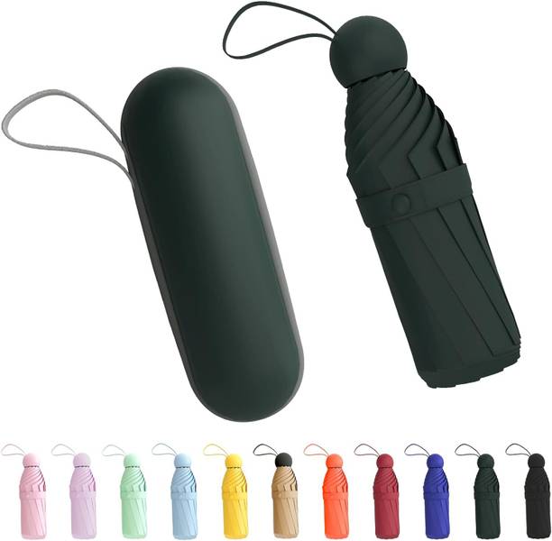 Garsum Pocket Travel Umbrella Windproof (Manual Open) Sun Rain Mini Ultra-Light 2 Fold Umbrella