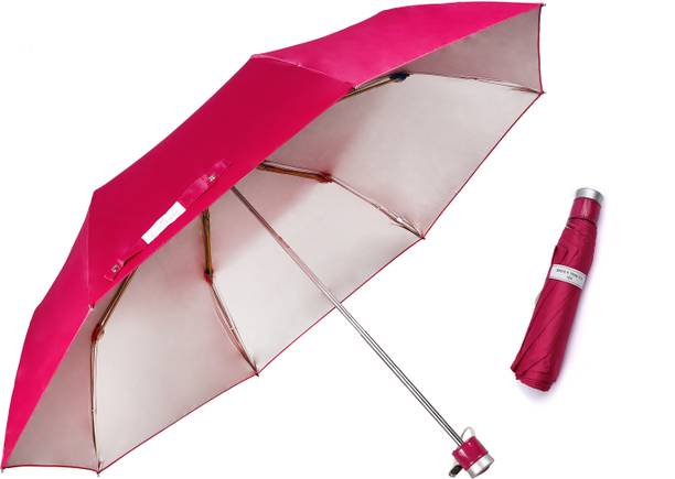 K.C. PAUL & SONS Maharani 3 Fold 23-Inch Heavy Duty Long Lasting for Men & Women, Manual Umbrella